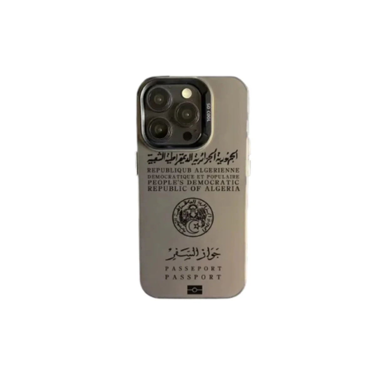 Coque Passeport Algérie - Noir