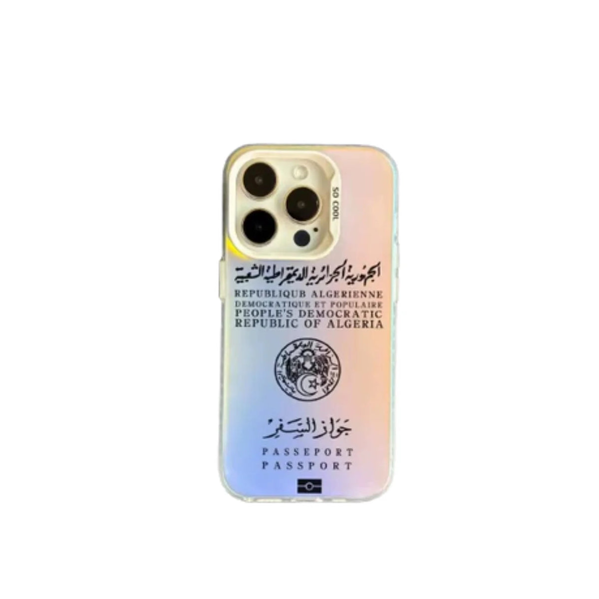 Coque Passeport Algérie - Silver