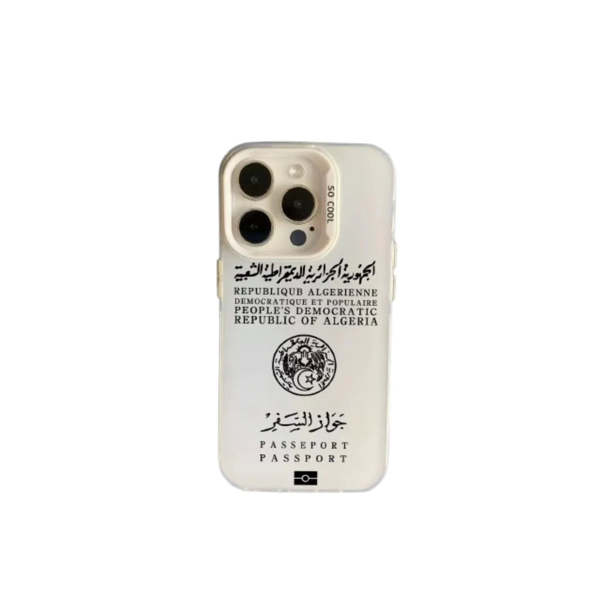 Coque Passeport Algérie - Blanc