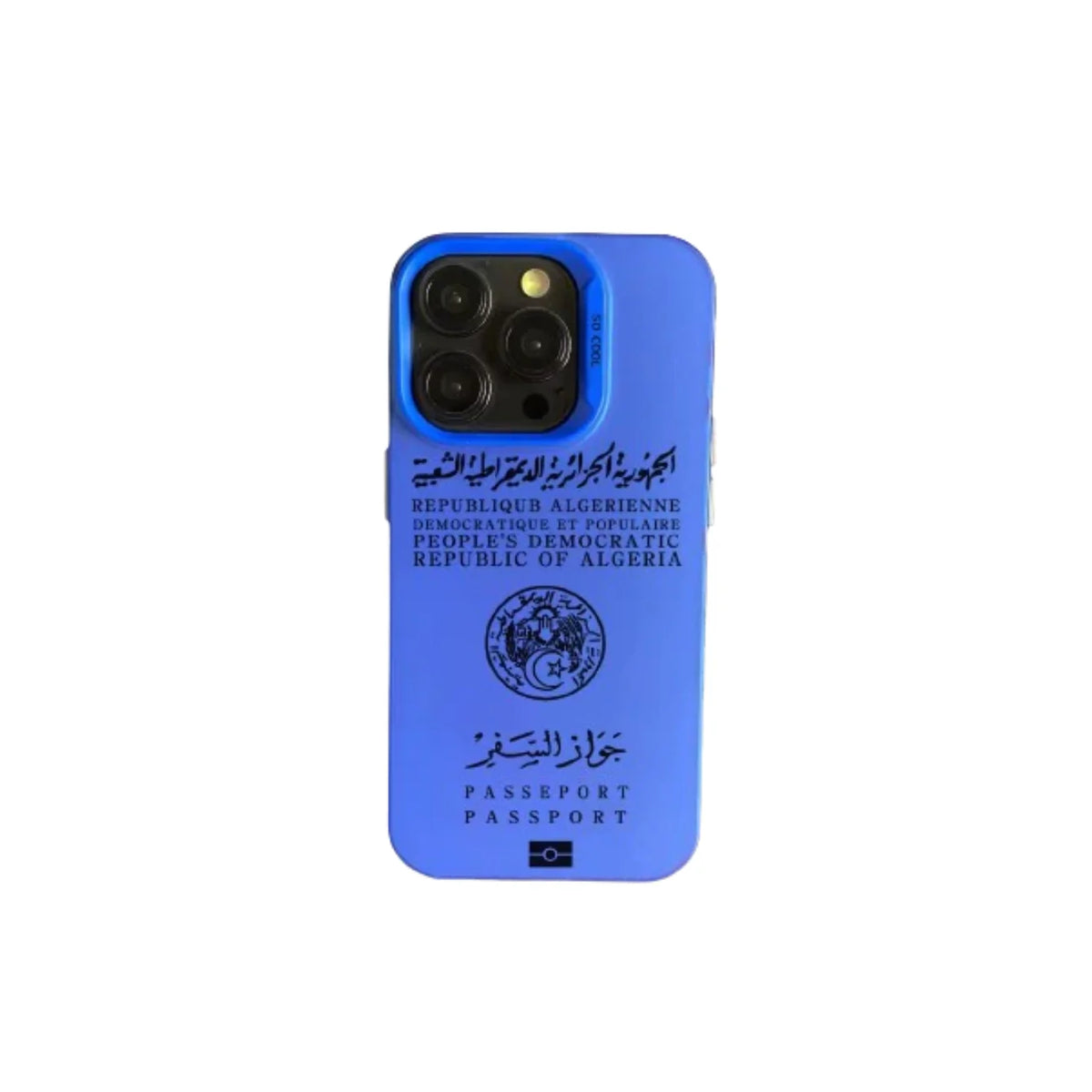 Coque Passeport Algérie - Bleu