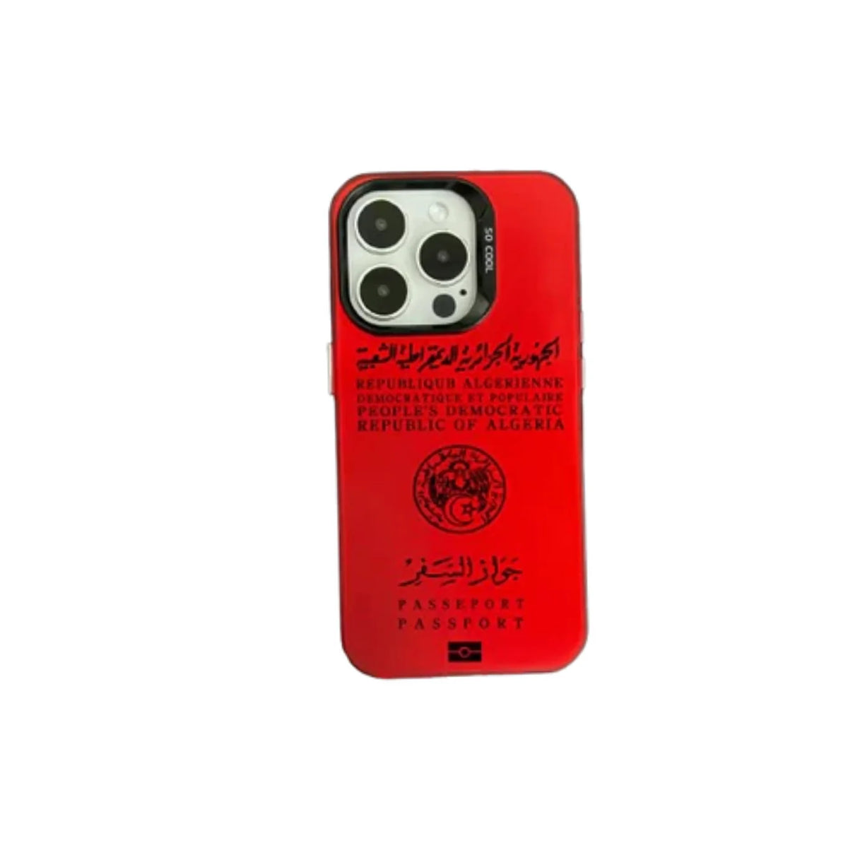 Coque Passeport Algérie - Rouge