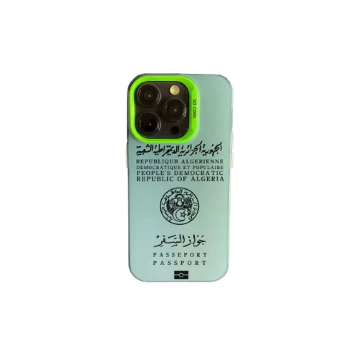 Coque Passeport Algérie - Vert