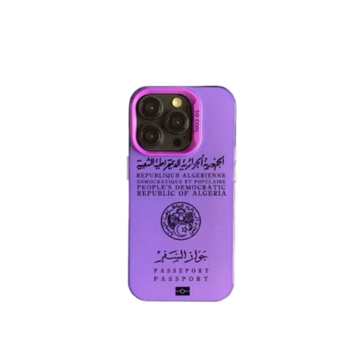 Coque Passeport Algérie - Violet